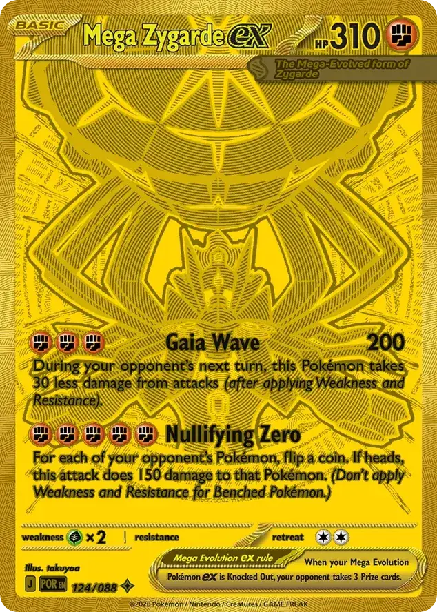 Mega Zygarde ex Perfect Order Pokemon card