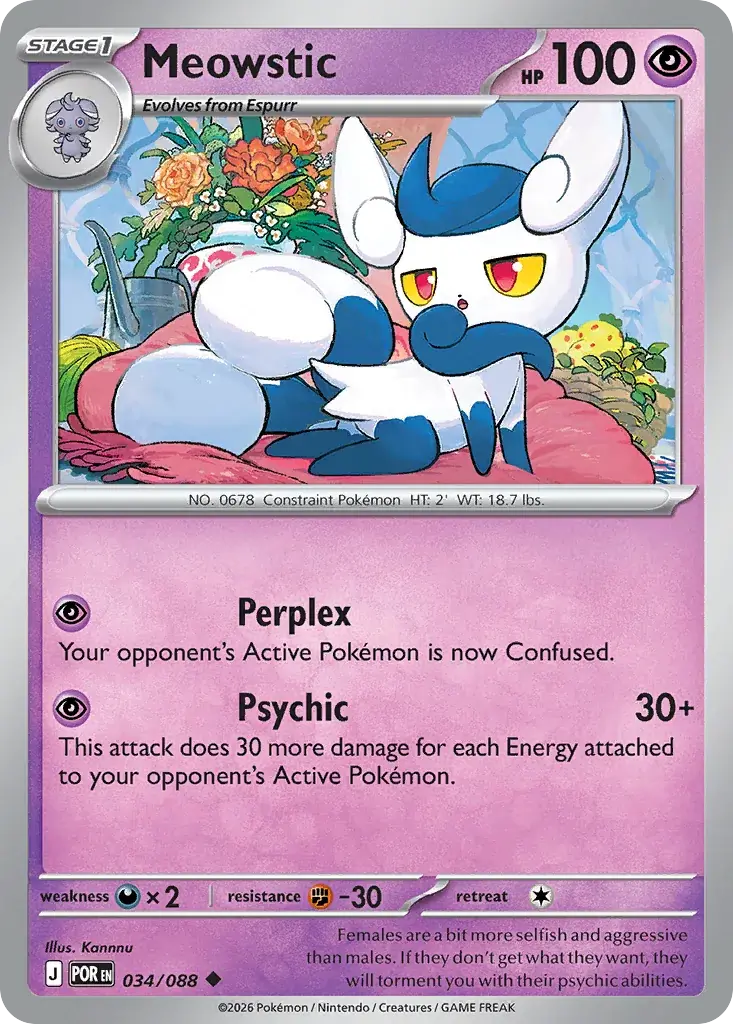 Meowstic Perfect Order Pokemon card