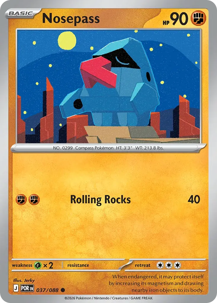 Nosepass Perfect Order Pokemon card