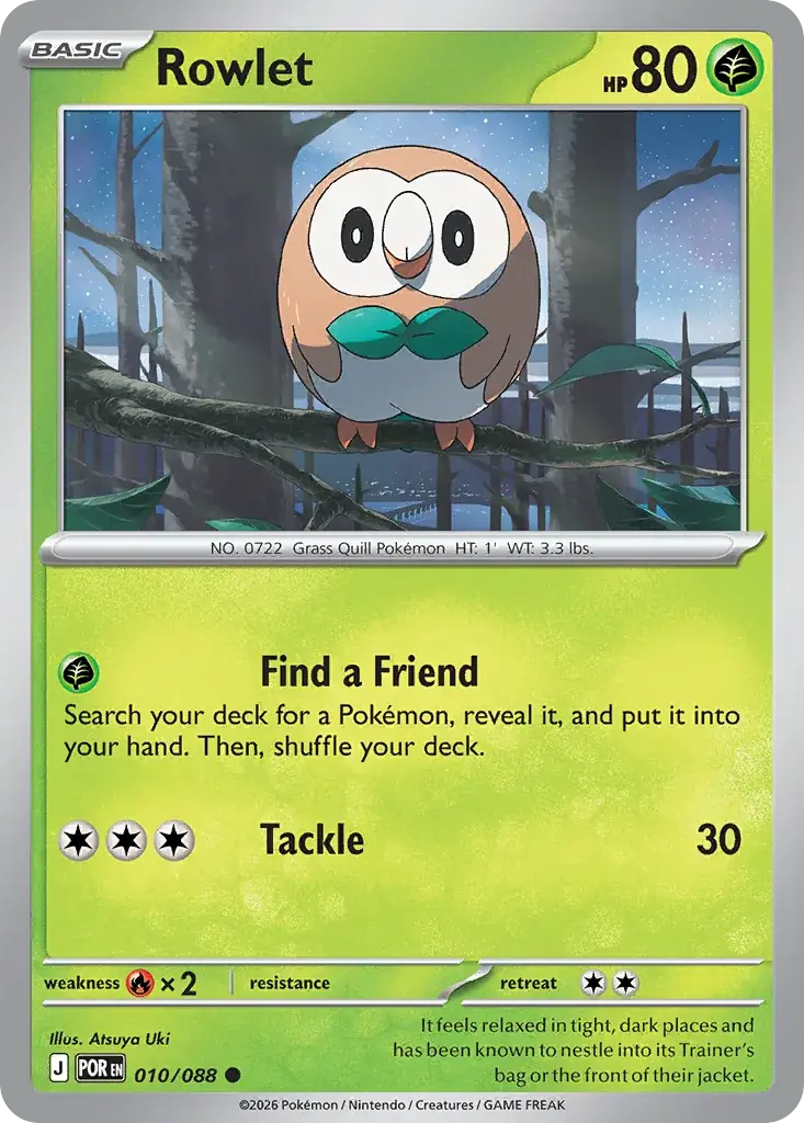 Rowlet Perfect Order Pokemon card