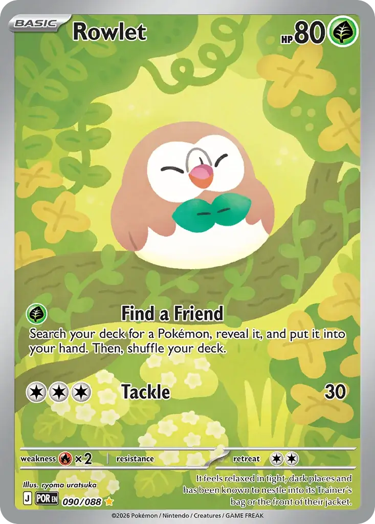 Rowlet Perfect Order Pokemon card