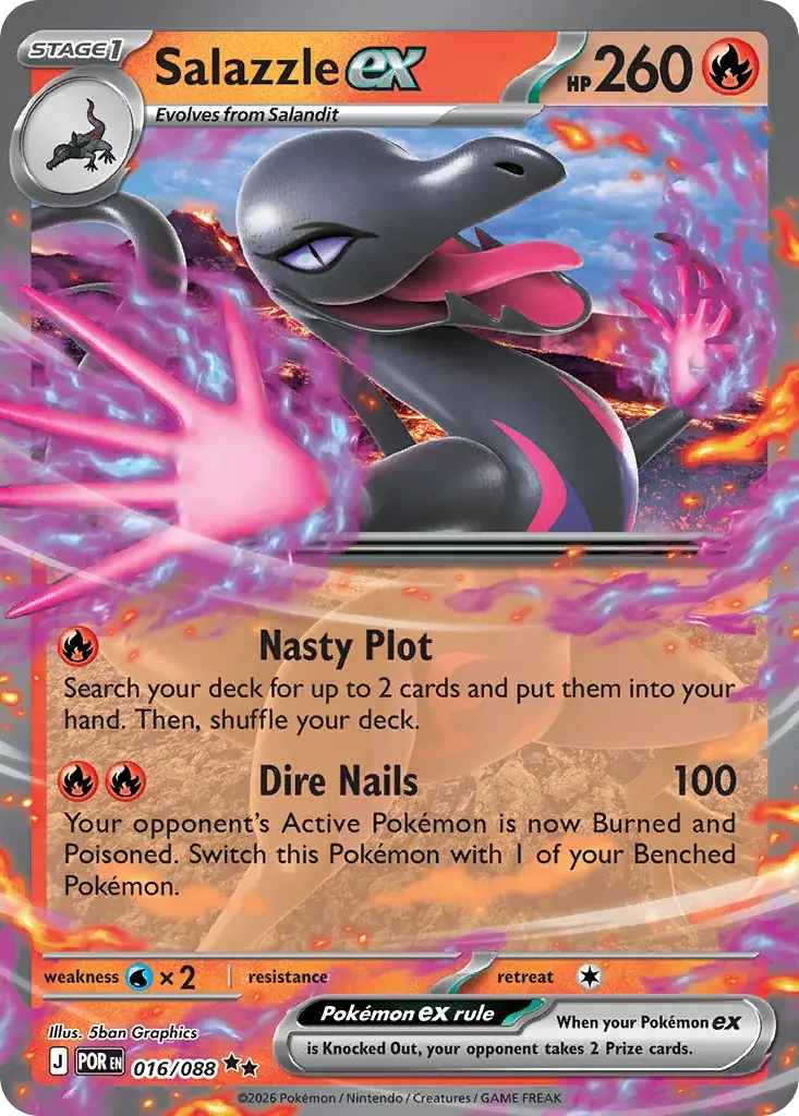 Salazzle ex Perfect Order Pokemon card