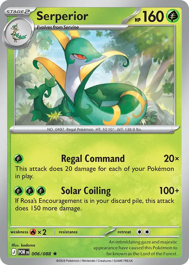 Serperior Perfect Order Pokemon card