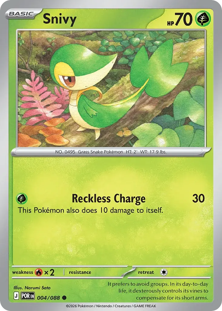 Snivy Perfect Order Pokemon card