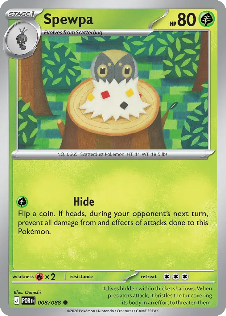 Spewpa Perfect Order Pokemon card