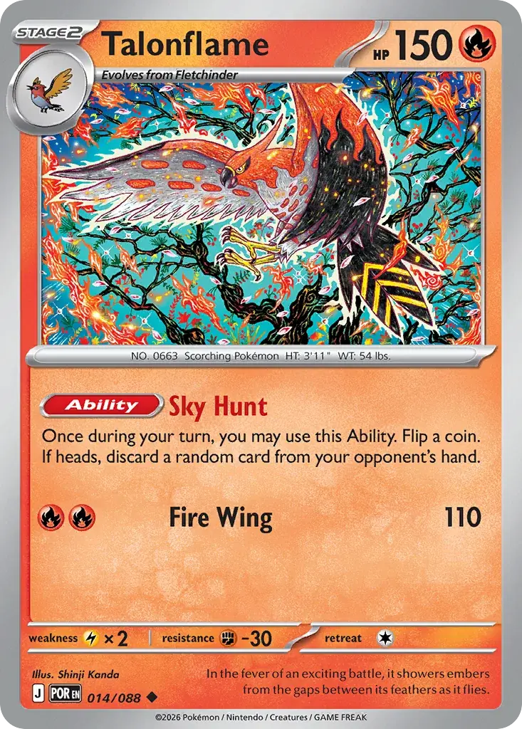 Talonflame Perfect Order Pokemon card