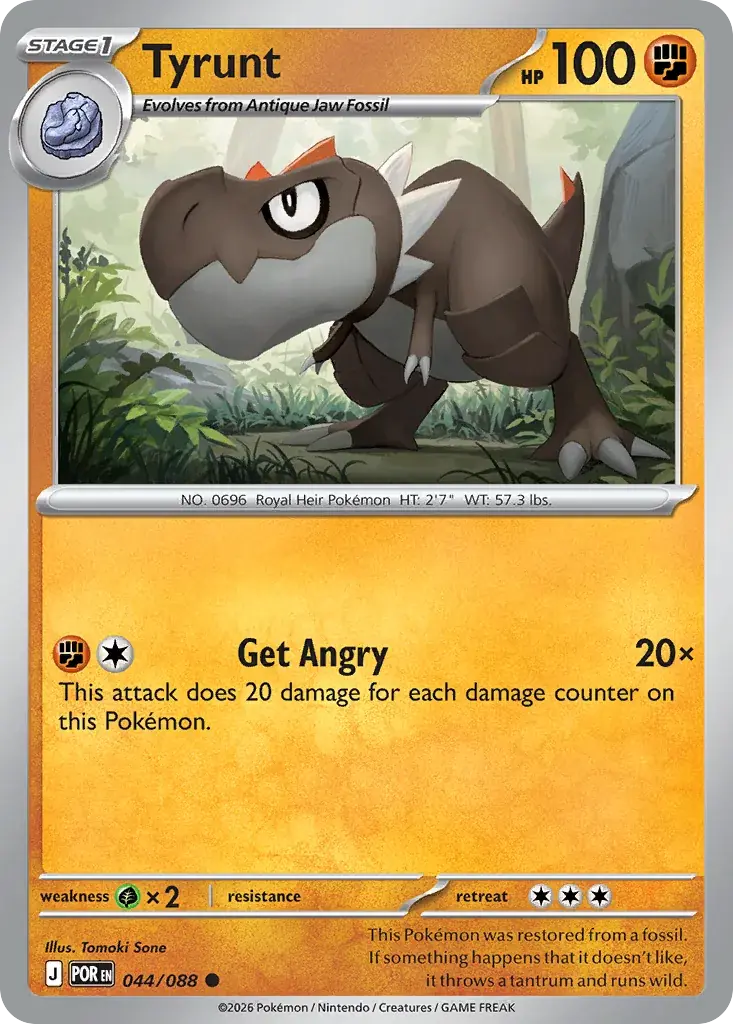 Tyrunt Perfect Order Pokemon card