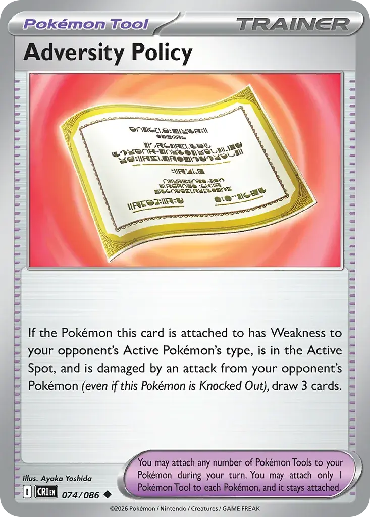 Adversity Policy Chaos Rising Pokemon card