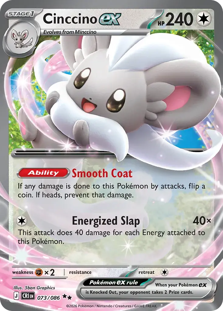 Cinccino ex Chaos Rising Pokemon card