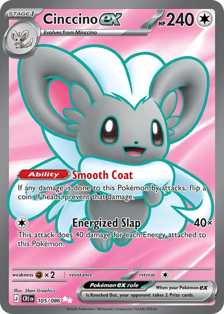 Cinccino ex Chaos Rising Pokemon card
