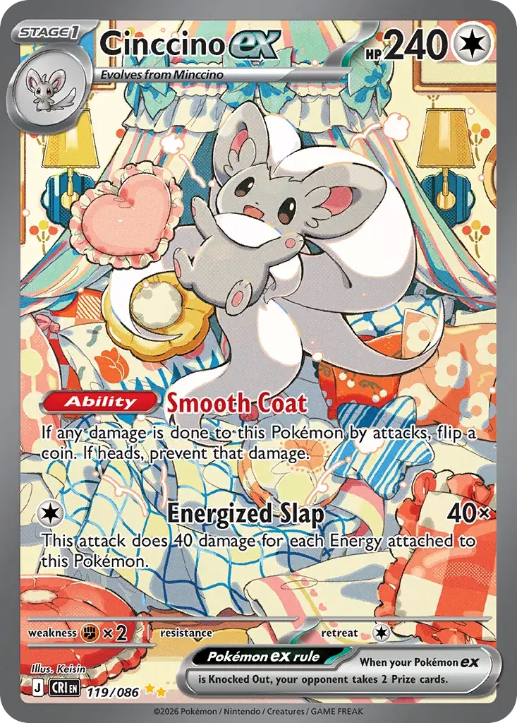 Cinccino ex Chaos Rising Pokemon card