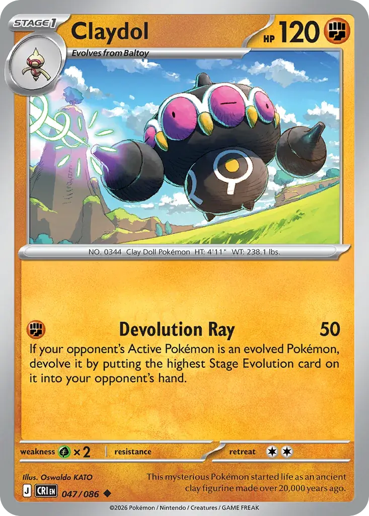Claydol Chaos Rising Pokemon card