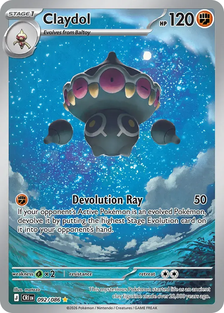 Claydol Chaos Rising Pokemon card