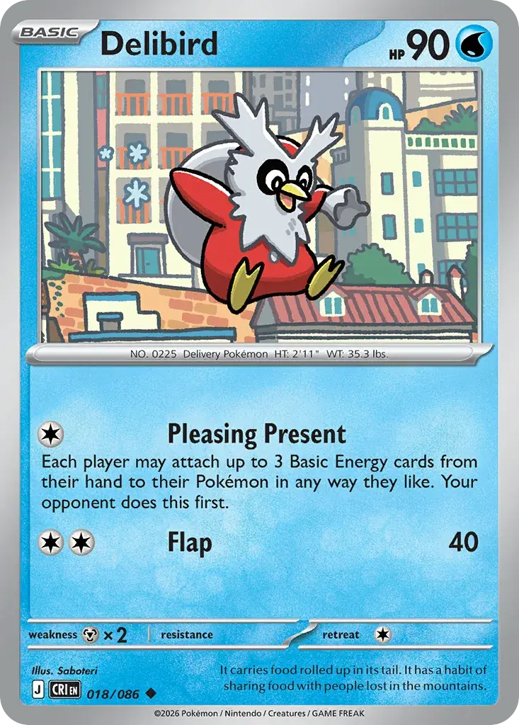 Delibird Chaos Rising Pokemon card