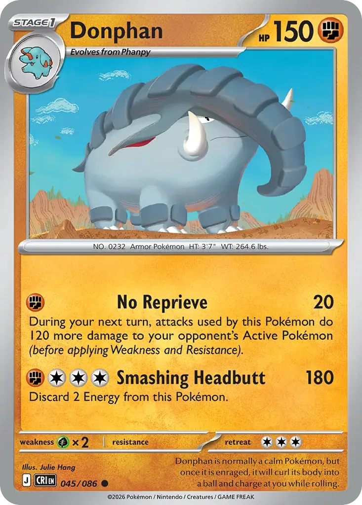 Donphan Chaos Rising Pokemon card
