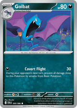 Golbat Chaos Rising Pokemon card