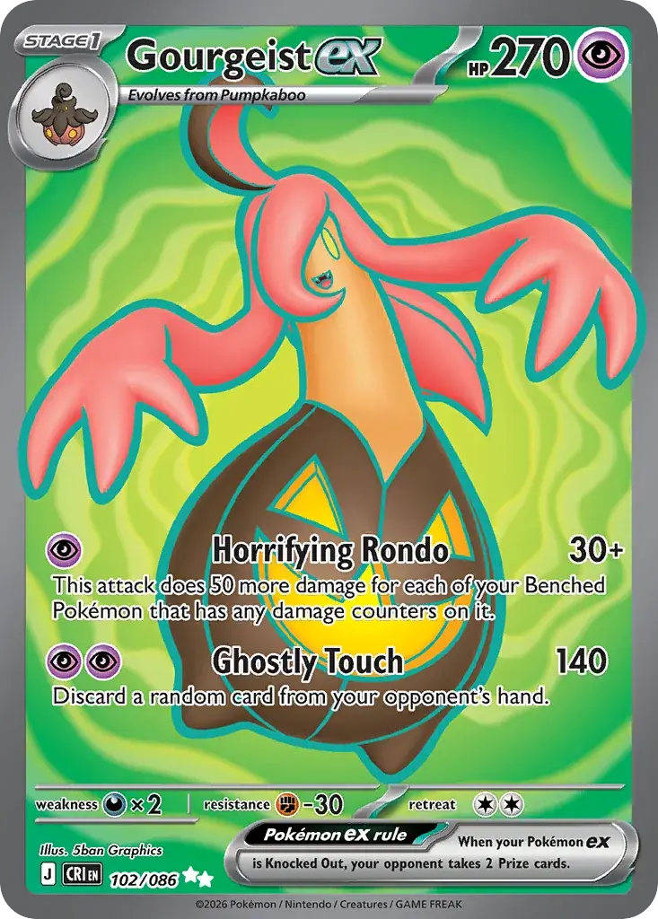 Gourgeist ex Chaos Rising Pokemon card