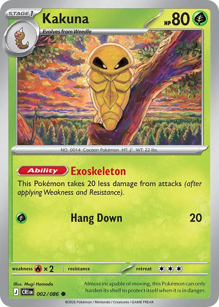 Kakuna Chaos Rising Pokemon card