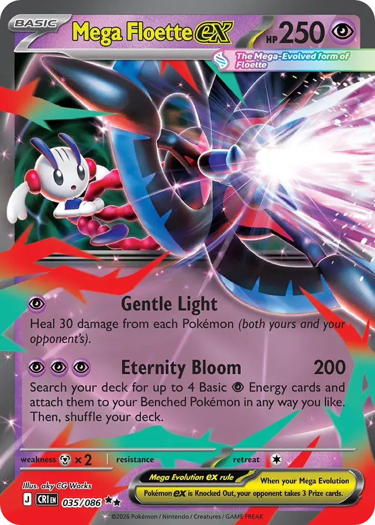 Mega Floette ex Chaos Rising Pokemon card