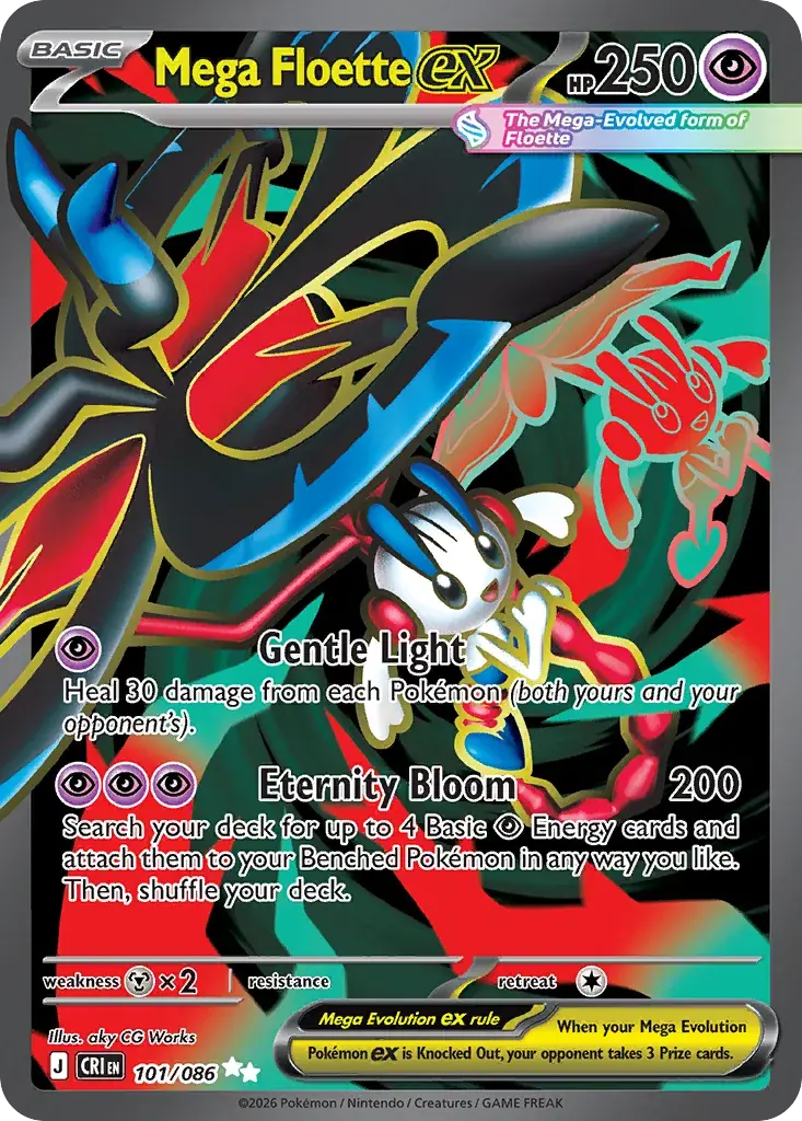 Mega Floette ex Chaos Rising Pokemon card