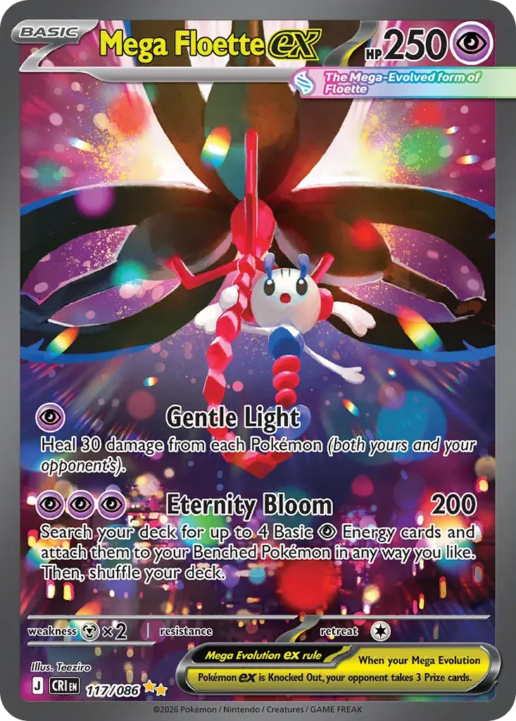 Mega Floette ex Chaos Rising Pokemon card