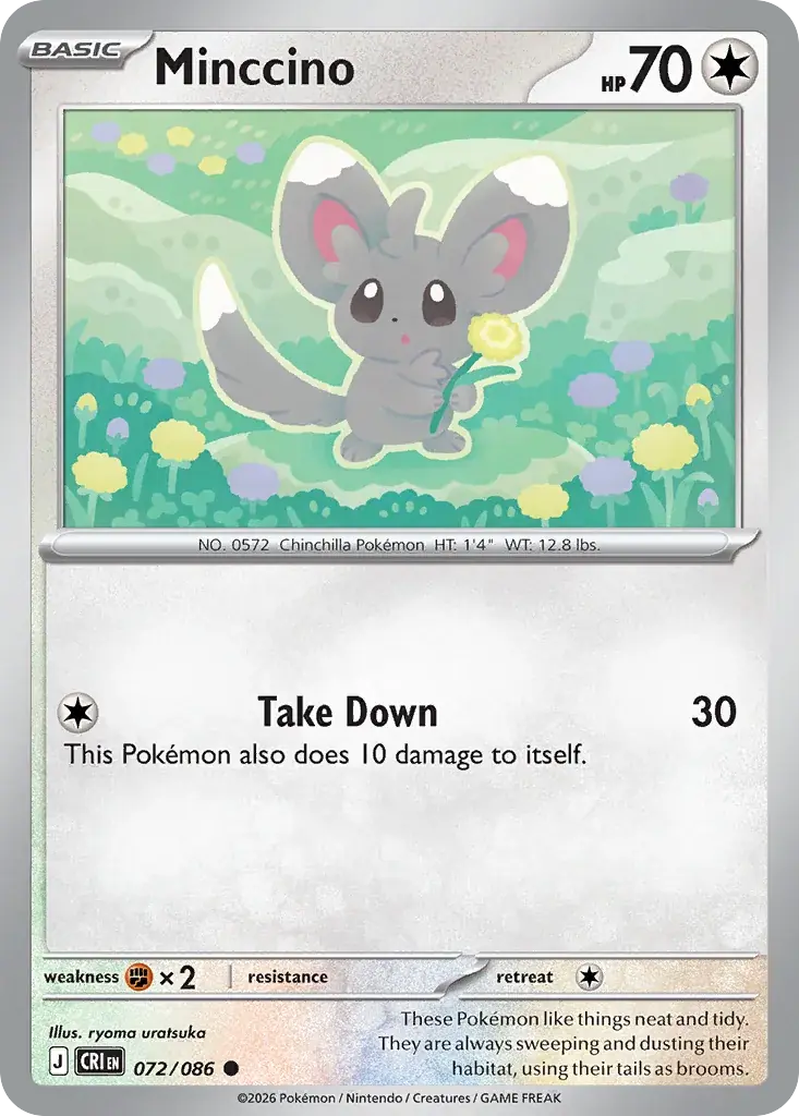 Minccino Chaos Rising Pokemon card