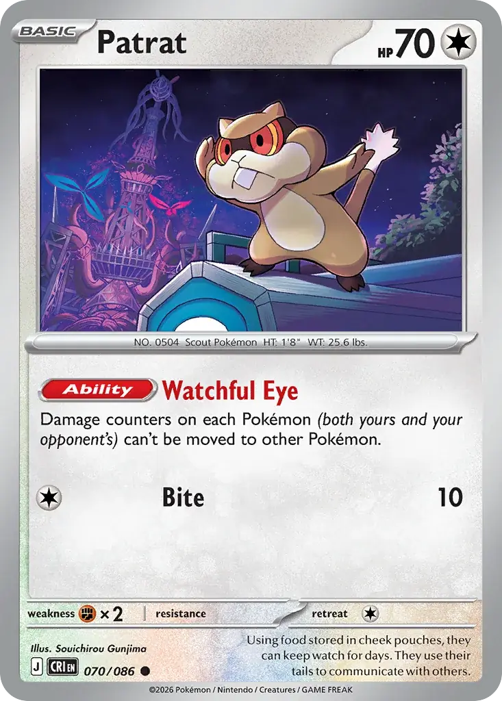Patrat Chaos Rising Pokemon card