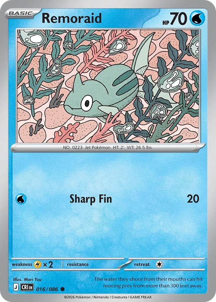 Remoraid Chaos Rising Pokemon card