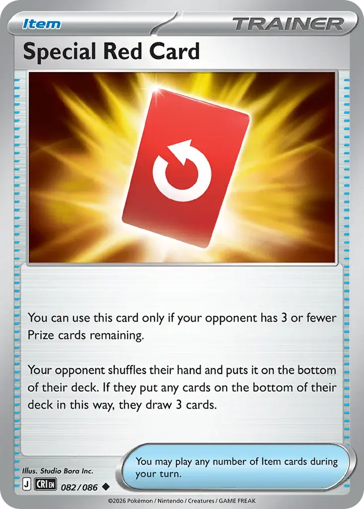 Special Red Card Chaos Rising Pokemon card