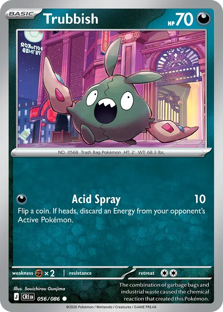 Trubbish Chaos Rising Pokemon card