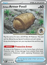 Antique Armor Fossil Common Pitch Black