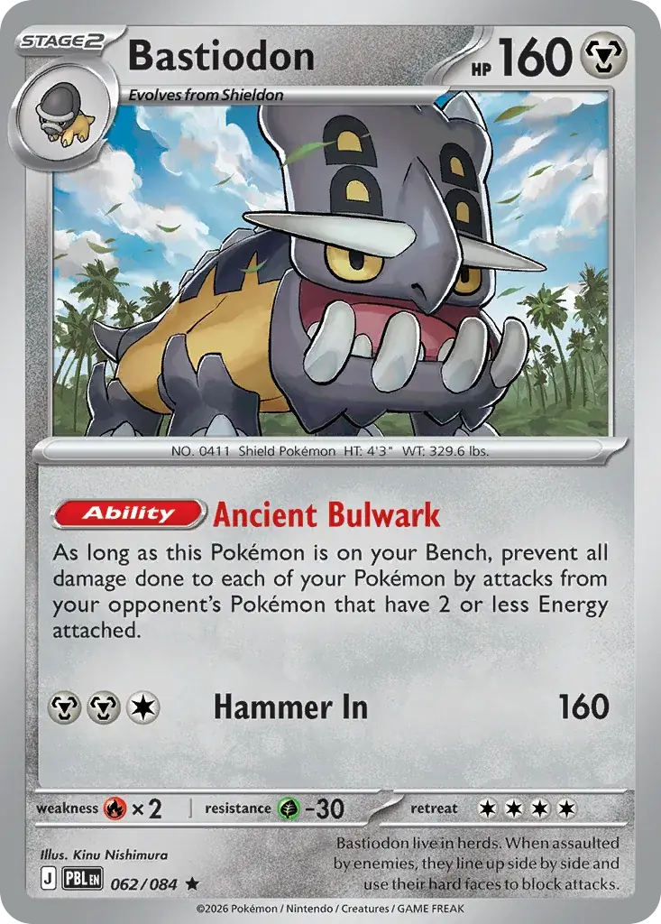 Bastiodon Pitch Black Pokemon card