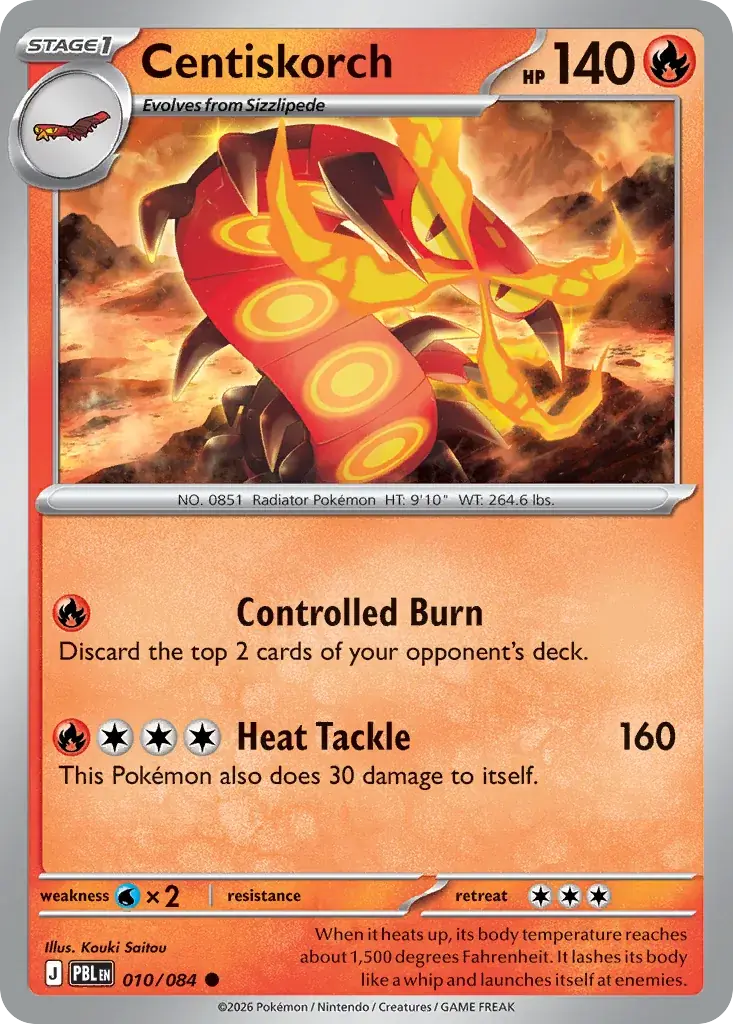 Centiskorch Pitch Black Pokemon card