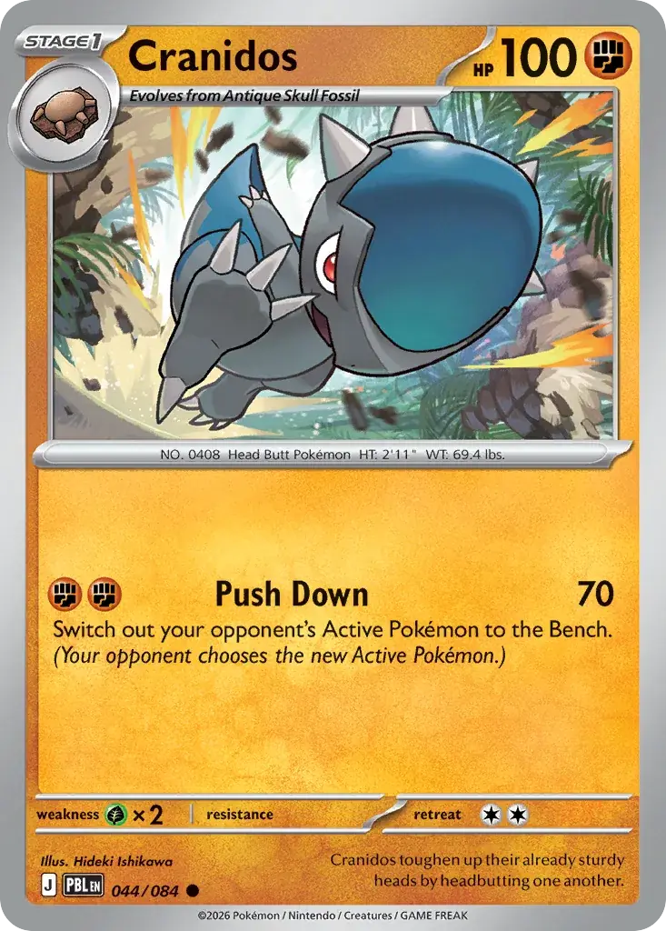 Cranidos Pitch Black Pokemon card