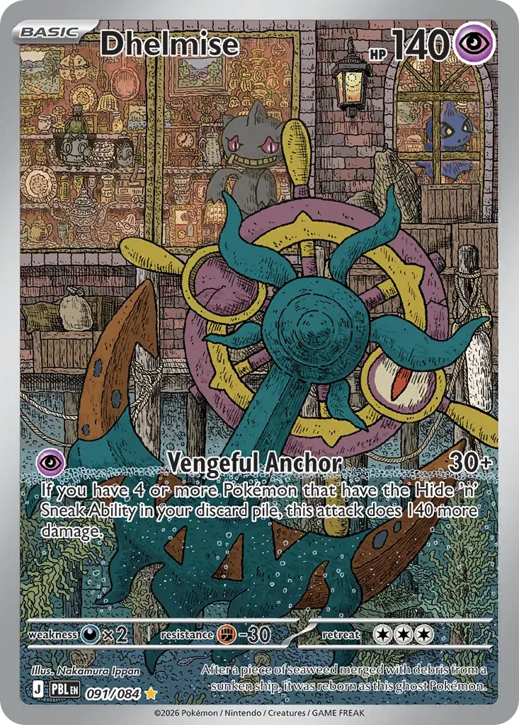 Dhelmise Pitch Black Pokemon card