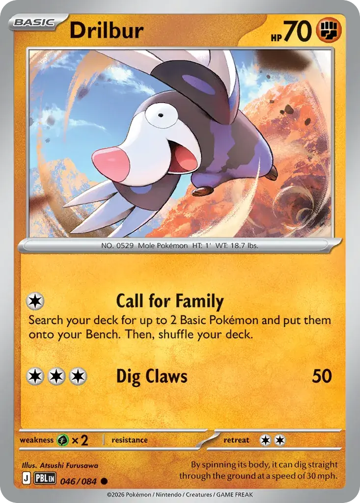 Drilbur Pitch Black Pokemon card