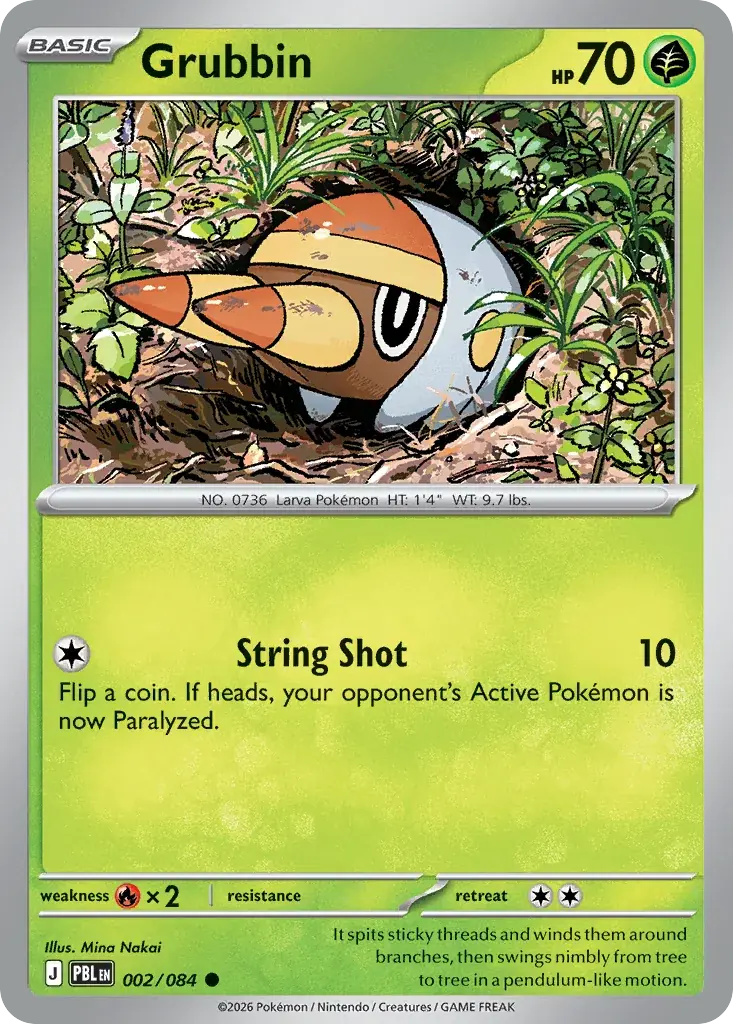 Grubbin Pitch Black Pokemon card