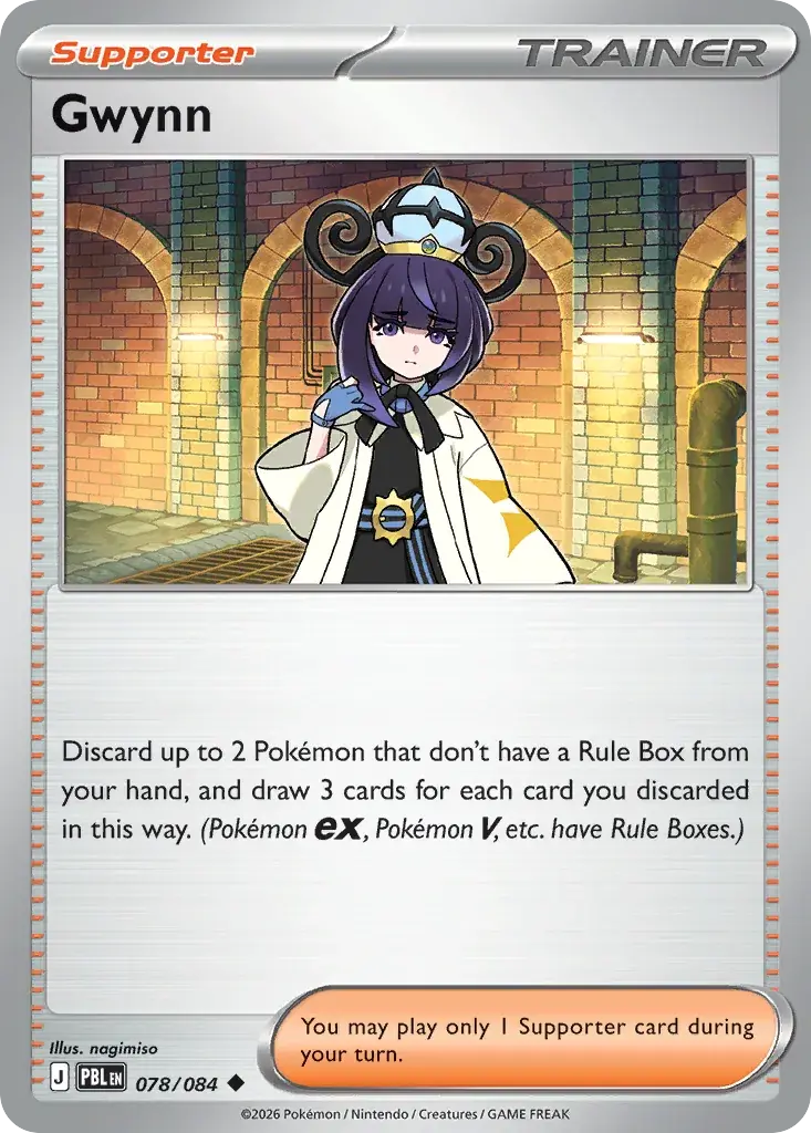Gwynn Pitch Black Pokemon card