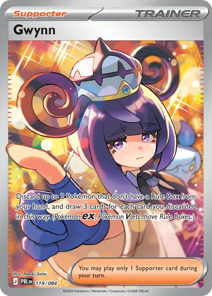 Gwynn Pitch Black Pokemon card