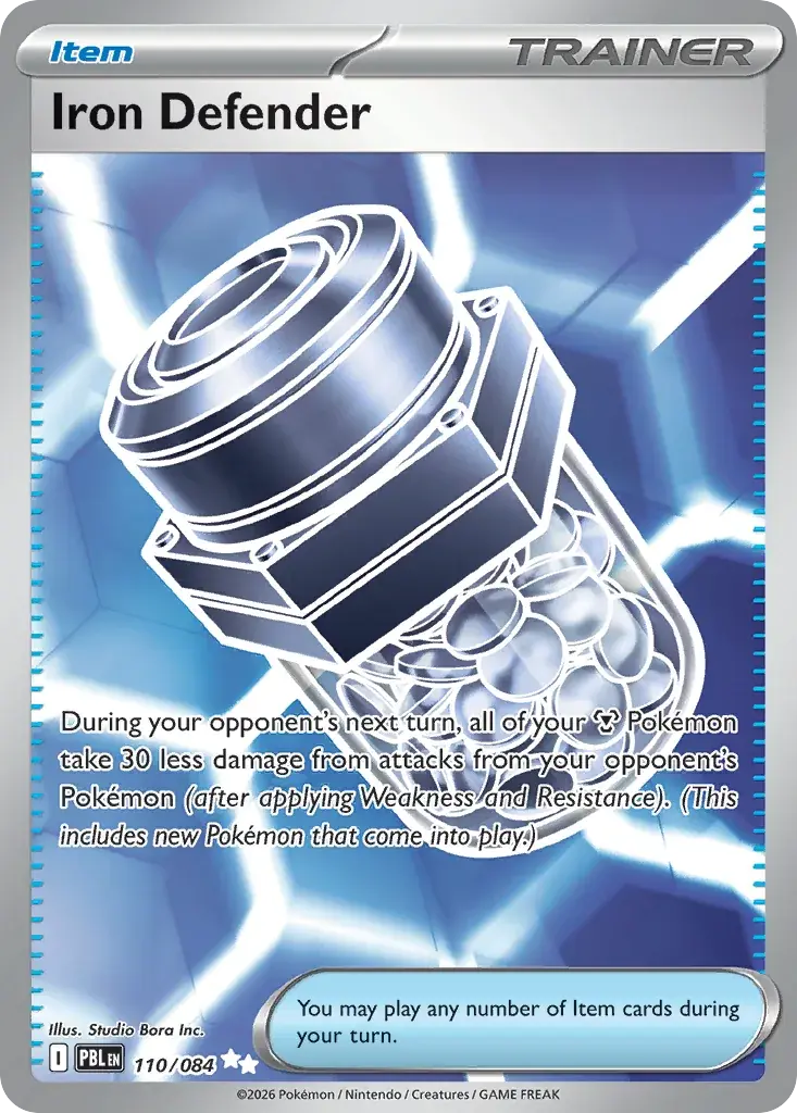 Iron Defender Pitch Black Pokemon card