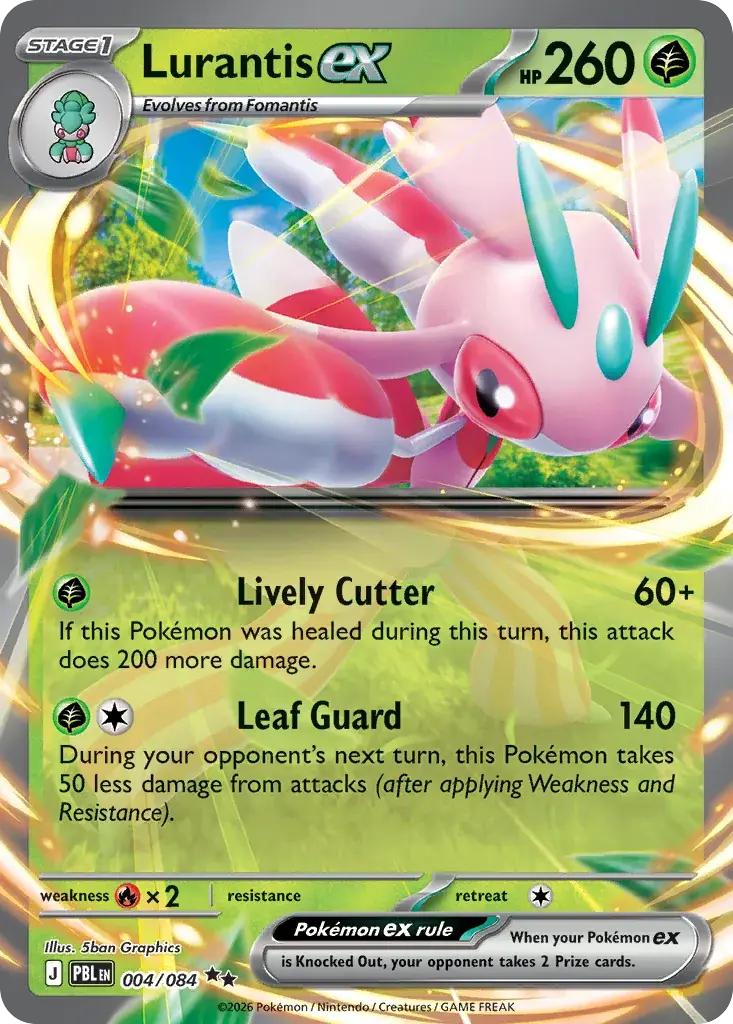 Lurantis ex Pitch Black Pokemon card