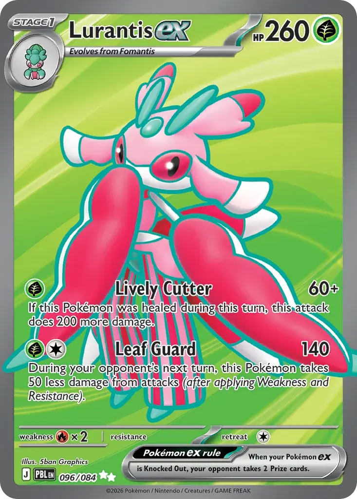 Lurantis ex Pitch Black Pokemon card