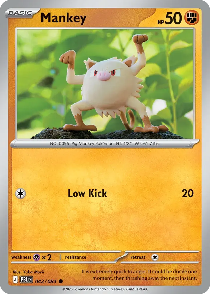 Mankey Pitch Black Pokemon card