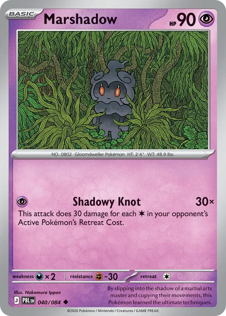 Marshadow Pitch Black Pokemon card