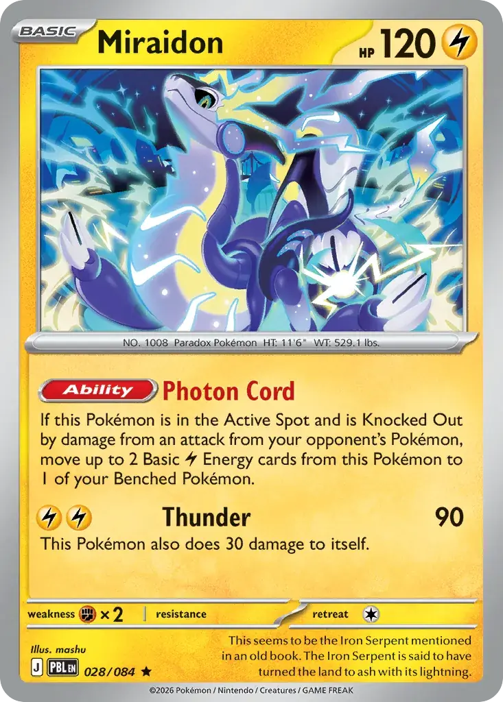 Miraidon Pitch Black Pokemon card