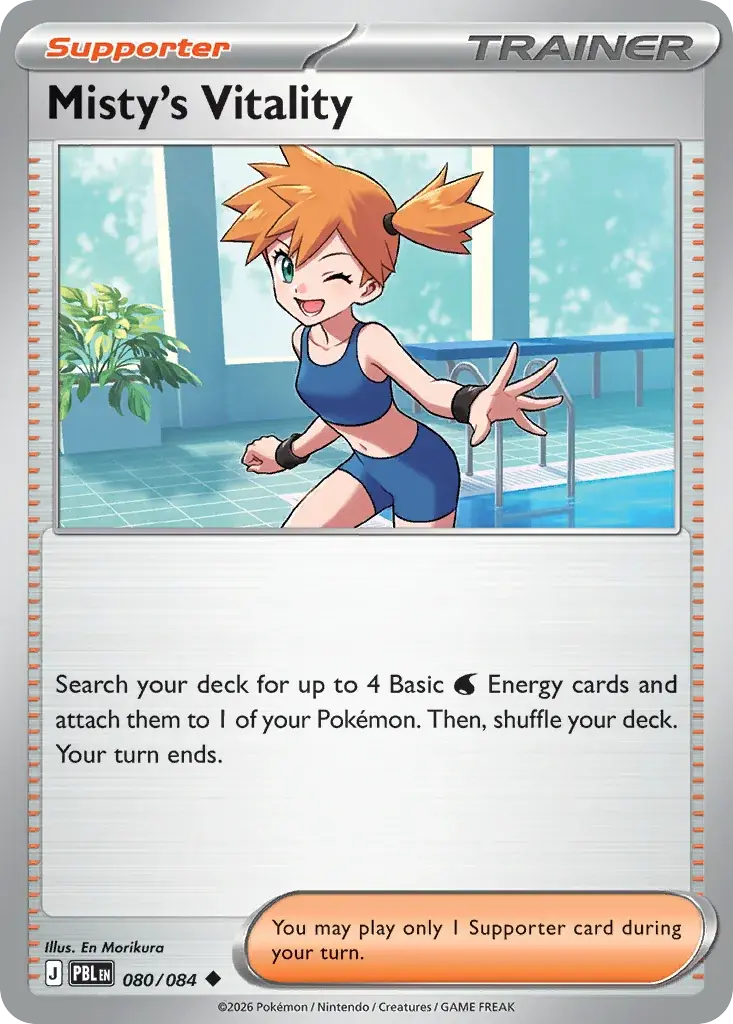 Misty's Vitality Pitch Black Pokemon card