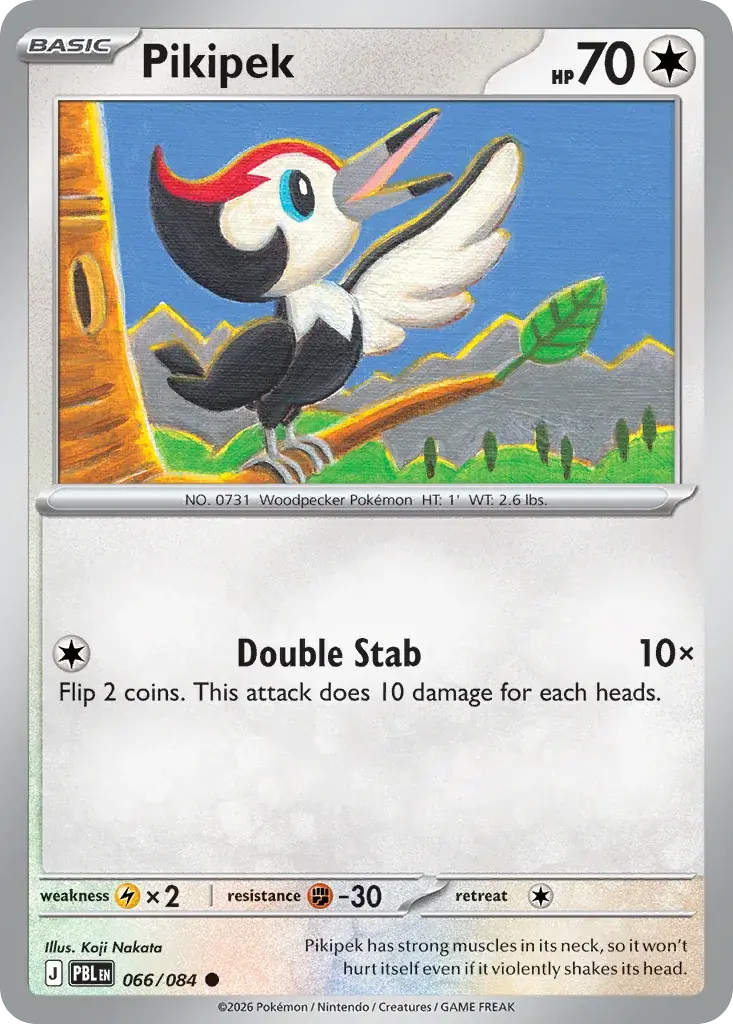 Pikipek Pitch Black Pokemon card