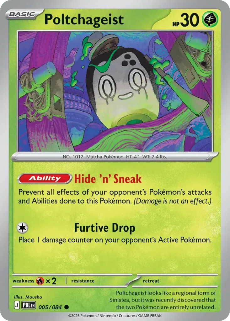 Poltchageist Pitch Black Pokemon card