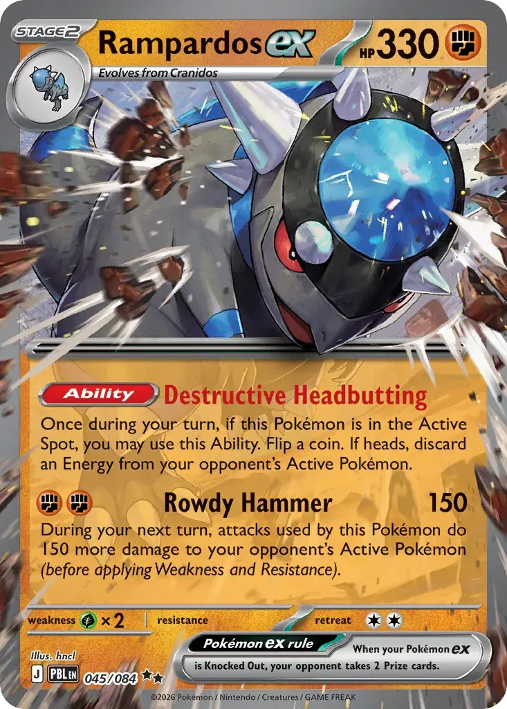 Rampardos ex Pitch Black Pokemon card