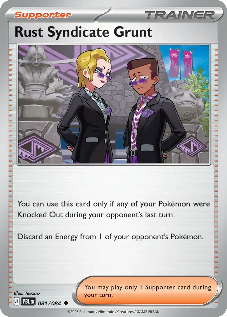 Rust Syndicate Grunt Pitch Black Pokemon card